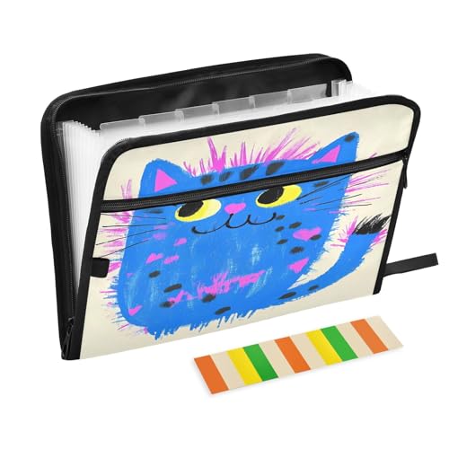 Akkordeon-Dokumenten-Organizer für Kinder, mit Reißverschluss, 13 Fächer, blau, für Arbeit und Zuhause Akkordeon-Dokumenten-Organizer für Kinder, mit Reißverschluss, 13 Fächer, blau, für Arbeit und Zuhause von Nexawaveo