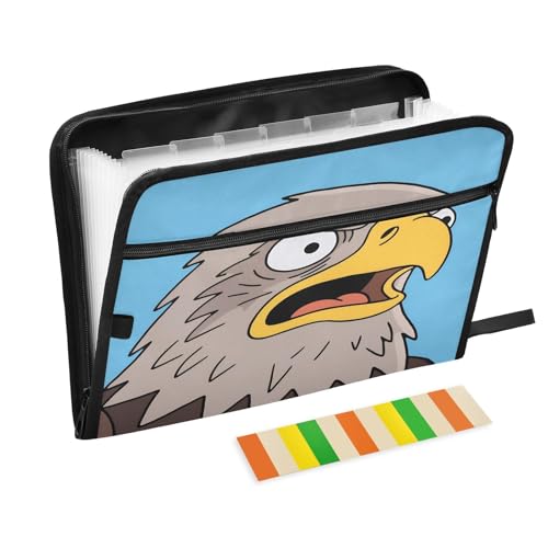 Angry Bird Face Fächermappe mit 13 Fächern, mit Etiketten, A4, Dokumenten-Organizer mit Reißverschluss, Blau Angry Bird Face Fächermappe mit 13 Fächern, mit Etiketten, A4, Dokumenten-Organizer mit Reißverschluss, Blau von Nexawaveo