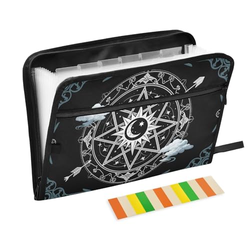 Arcane Array Fächermappe mit 13 Fächern, A4, mit Reißverschluss, Schwarz Arcane Array Fächermappe mit 13 Fächern, A4, mit Reißverschluss, Schwarz von Nexawaveo