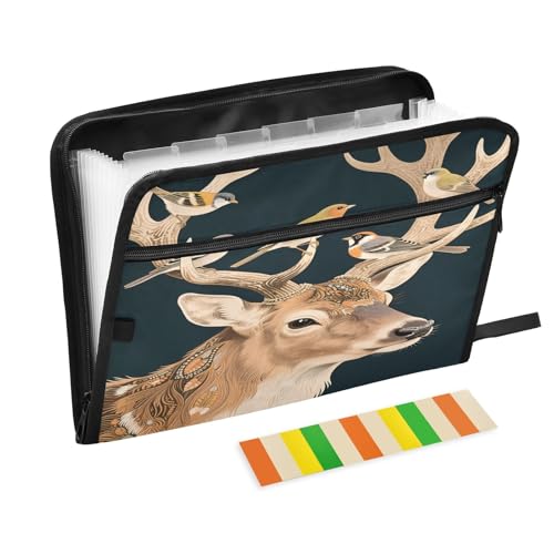 Black Bird Fächermappe mit Reißverschluss, 13 Taschen, Akkordeon-Dokumenten-Organizer für Arbeit und Zuhause Black Bird Fächermappe mit Reißverschluss, 13 Taschen, Akkordeon-Dokumenten-Organizer für Arbeit und Zuhause von Nexawaveo