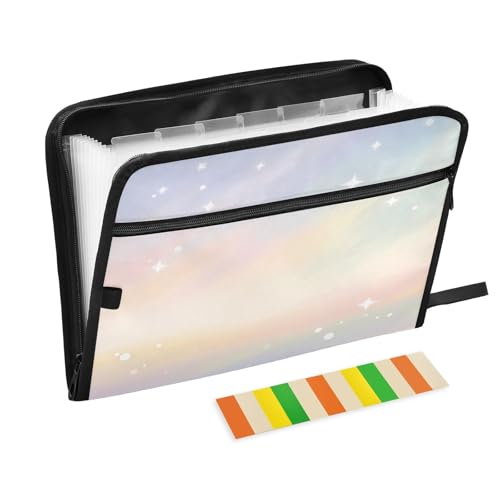 Dokumenten-Organizer mit Reißverschluss, 13 Fächer, Aquarell-Design, Sternenhimmel, Regenbogenfarben, für Arbeit und Zuhause Dokumenten-Organizer mit Reißverschluss, 13 Fächer, Aquarell-Design, Sternenhimmel, Regenbogenfarben, für Arbeit und Zuhause von Nexawaveo