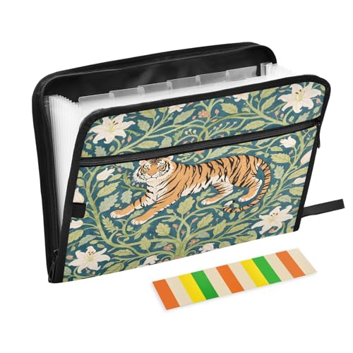 Dokumentenmappe im Jugendstil, große Katze, mit Reißverschluss, 13 Taschen, Akkordeon-Dokumenten-Organizer für Arbeit und Zuhause Dokumentenmappe im Jugendstil, große Katze, mit Reißverschluss, 13 Taschen, Akkordeon-Dokumenten-Organizer für Arbeit und Zuhause von Nexawaveo