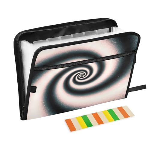 Dokumentenmappe mit Spiralbindung, erweiterbarer Reißverschluss, 13 Fächer, Akkordeon-Dokumenten-Organizer für Arbeit und Zuhause, Braun Dokumentenmappe mit Spiralbindung, erweiterbarer Reißverschluss, 13 Fächer, Akkordeon-Dokumenten-Organizer für Arbeit und Zuhause, Braun von Nexawaveo