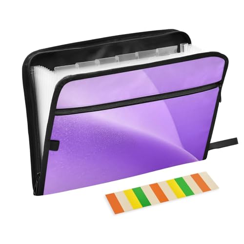 Fächermappe mit 13 Fächern, A4, mit Reißverschluss, weich, violett Fächermappe mit 13 Fächern, A4, mit Reißverschluss, weich, violett von Nexawaveo