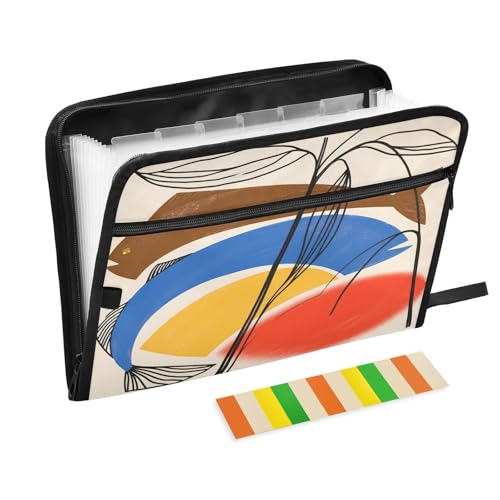 Fächermappe mit 13 Fächern, geometrische Fische, Beige, Akkordeon-Aktenordner für Büro, Klassenzimmer Fächermappe mit 13 Fächern, geometrische Fische, Beige, Akkordeon-Aktenordner für Büro, Klassenzimmer von Nexawaveo