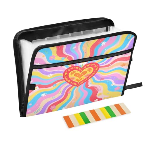 Fächermappe mit 13 Fächern, mit Etiketten, A4, mit Reißverschluss, Motiv "Love" Fächermappe mit 13 Fächern, mit Etiketten, A4, mit Reißverschluss, Motiv "Love" von Nexawaveo