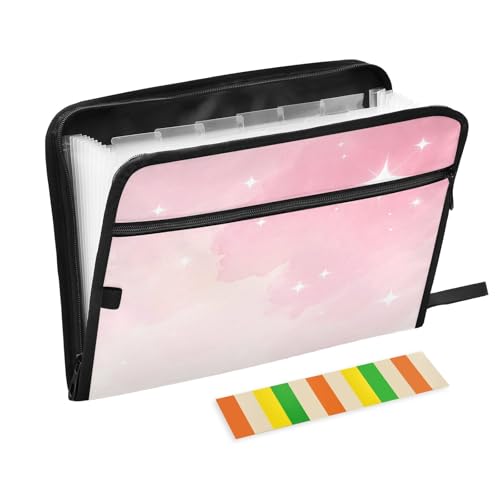 Fächermappe mit Reißverschluss, 13 Taschen, Akkordeon-Dokumenten-Organizer für die Arbeit und Zuhause von Nexawaveo