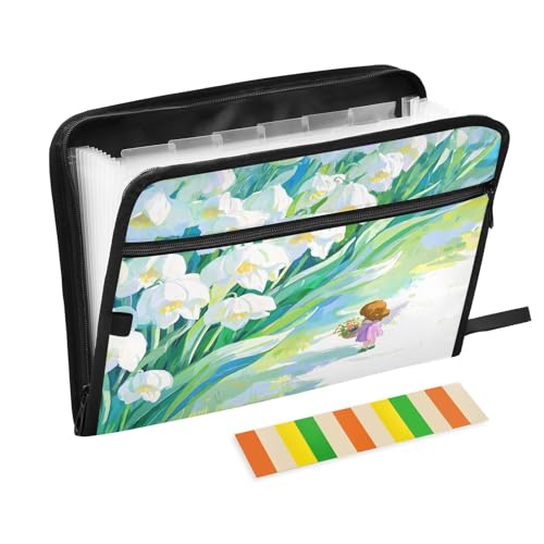 Fairy and Large White Blooms Expanding Zip File Folder 13 Pockets Accordion Document Organizer for Work Home Fairy and Large White Blooms Expanding Zip File Folder 13 Pockets Accordion Document Organizer for Work Home von Nexawaveo