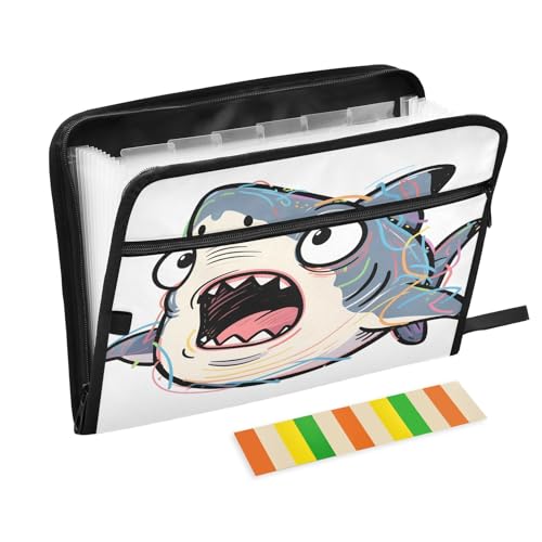 Fun Fish Fächermappe mit Reitern, 13 Taschen, Akkordeon-Aktenordner für Büro, Klassenzimmer, Weiß Fun Fish Fächermappe mit Reitern, 13 Taschen, Akkordeon-Aktenordner für Büro, Klassenzimmer, Weiß von Nexawaveo