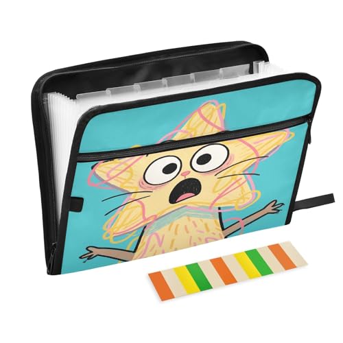 Funny Star Fächermappe mit Reitern, 13 Taschen, Akkordeon-Aktenordner für Büro, Klassenzimmer, Blau Funny Star Fächermappe mit Reitern, 13 Taschen, Akkordeon-Aktenordner für Büro, Klassenzimmer, Blau von Nexawaveo