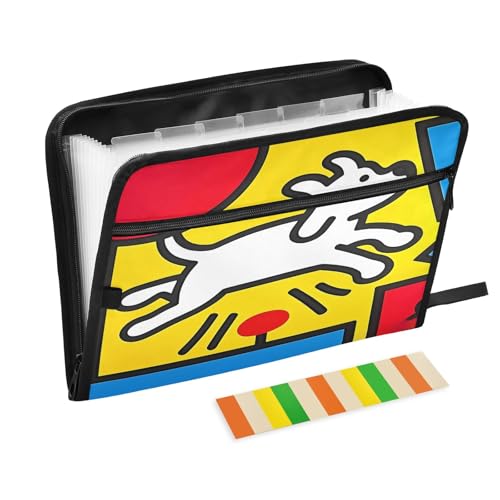 Line Art Dokumentenmappe mit Reißverschluss, 13 Fächer, Akkordeon-Dokumenten-Organizer für Arbeit und Zuhause, Gelb Line Art Dokumentenmappe mit Reißverschluss, 13 Fächer, Akkordeon-Dokumenten-Organizer für Arbeit und Zuhause, Gelb von Nexawaveo