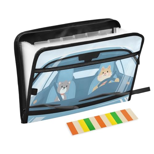 Minimalist Pets Auto-Akkordeon-Aktenordner mit 13 Fächern, erweiterbar, mit Etiketten, Rechnungen, Quittungen, Dokumentenhalter Minimalist Pets Auto-Akkordeon-Aktenordner mit 13 Fächern, erweiterbar, mit Etiketten, Rechnungen, Quittungen, Dokumentenhalter von Nexawaveo