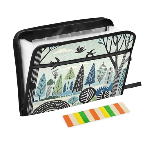 Minimalistische Fächermappe mit 13 Fächern, mit Etiketten, A4, Dokumenten-Organizer mit Reißverschluss Minimalistische Fächermappe mit 13 Fächern, mit Etiketten, A4, Dokumenten-Organizer mit Reißverschluss von Nexawaveo
