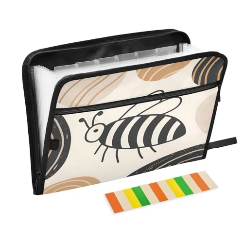 Minimalistische Fächermappe mit Reitern, 13 Taschen, Akkordeon-Aktenordner für Büro, Klassenzimmer, Beige Minimalistische Fächermappe mit Reitern, 13 Taschen, Akkordeon-Aktenordner für Büro, Klassenzimmer, Beige von Nexawaveo