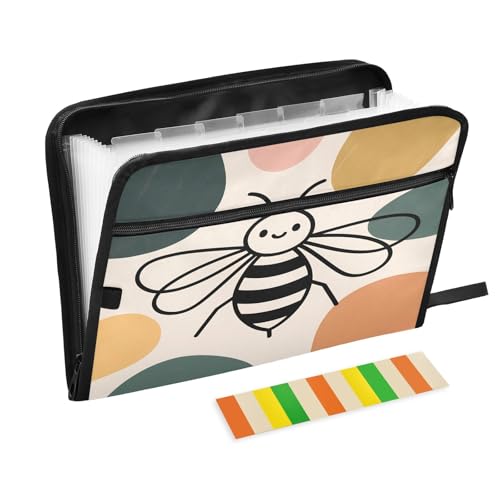 Minimalistische Fächermappe mit Reitern, 13 Taschen, Akkordeon-Aktenordner für Büro, Klassenzimmer von Nexawaveo