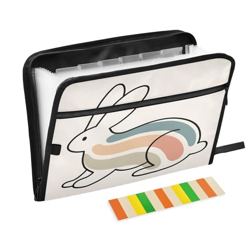 Minimalistische Fächermappe mit Reitern, 13 Taschen, Akkordeon-Aktenordner für Büro, Klassenzimmer von Nexawaveo