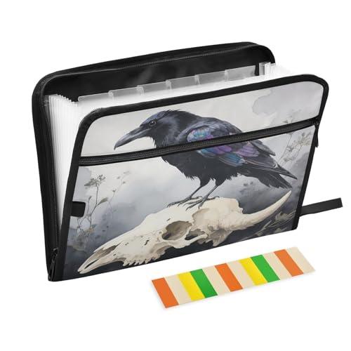 Misty Crow Akkordeon-Aktenordner, 13 Fächer, erweiterbar, mit Etiketten, Rechnungen, Quittungen, Dokumentenhalter Misty Crow Akkordeon-Aktenordner, 13 Fächer, erweiterbar, mit Etiketten, Rechnungen, Quittungen, Dokumentenhalter von Nexawaveo