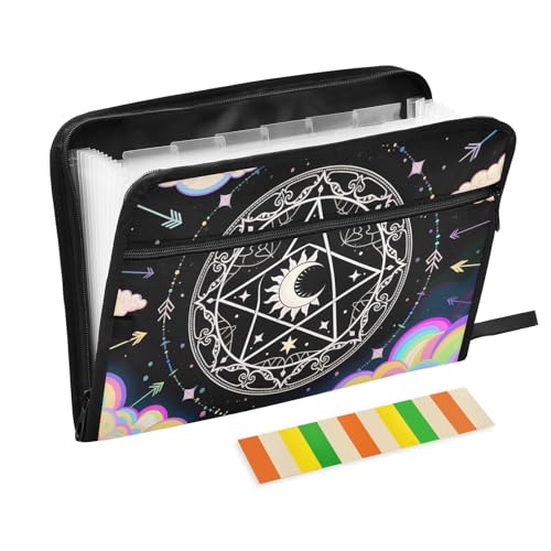 Rainbow Magic Array Fächermappe mit 13 Fächern, mit Etiketten, A4, Dokumenten-Organizer mit Reißverschluss Rainbow Magic Array Fächermappe mit 13 Fächern, mit Etiketten, A4, Dokumenten-Organizer mit Reißverschluss von Nexawaveo