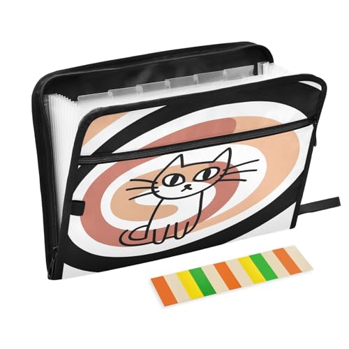 Simple Cat Fächermappe mit Reitern, 13 Taschen, Akkordeon-Aktenordner für Büro, Klassenzimmer, Braun Simple Cat Fächermappe mit Reitern, 13 Taschen, Akkordeon-Aktenordner für Büro, Klassenzimmer, Braun von Nexawaveo