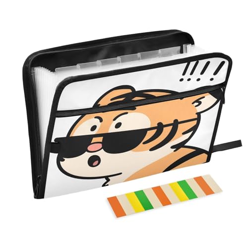 Surprised Big Cat Icon Fächermappe mit 13 Fächern, A4, Dokumenten-Organizer mit Reißverschluss Surprised Big Cat Icon Fächermappe mit 13 Fächern, A4, Dokumenten-Organizer mit Reißverschluss von Nexawaveo