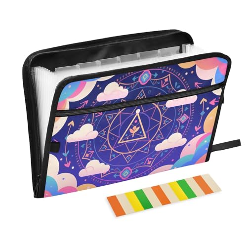 Vibrant Magic Array Fächermappe mit 13 Fächern, mit Etiketten, A4, Dokumenten-Organizer mit Reißverschluss Vibrant Magic Array Fächermappe mit 13 Fächern, mit Etiketten, A4, Dokumenten-Organizer mit Reißverschluss von Nexawaveo