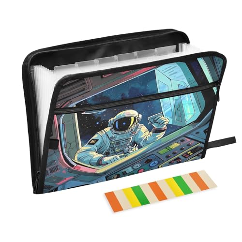Zeichentrick-Astronaut in Sternenblau, erweiterbarer Dokumenten-Ordner mit Reißverschluss, 13 Taschen, Akkordeon-Dokumenten-Organizer für Arbeit und Zuhause Zeichentrick-Astronaut in Sternenblau, erweiterbarer Dokumenten-Ordner mit Reißverschluss, 13 Taschen, Akkordeon-Dokumenten-Organizer für Arbeit und Zuhause von Nexawaveo