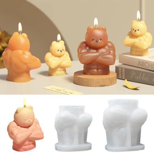 2 Stück Silikonformen Gießformen, 3D Tragen Kerzen Formen Silikon Silikonform Tier Gießformen Silikon Kerzenformen zum Gießen Silikonform Frühling für Kerzen von Nexoria
