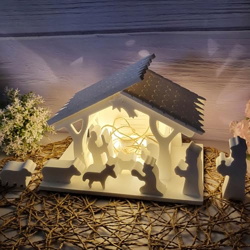 3D Krippe Silikon Gießform, 4 Stück Silikonformen Gießformen Krippe Set Gipsformen zum Gießen Silikonform Haus Krippe mit Sockel Silikonform Weihnachten Haus Silikon form für Handwerk 3D Krippe Silikon Gießform, 4 Stück Silikonformen Gießformen Krippe Set Gipsformen zum Gießen Silikonform Haus Krippe mit Sockel Silikonform Weihnachten Haus Silikon form für Handwerk von Nexoria