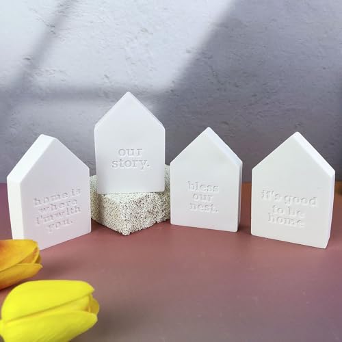 4 Stück Silikonform Haus, 3D Silikonformen Gießformen Häuser Silikonform Häuser mit HOME Gießformen Silikon Gips zum Gießen Gießform Häuser Giessform Silikon form Weihnachten für Handwerk (B) 4 Stück Silikonform Haus, 3D Silikonformen Gießformen Häuser Silikonform Häuser mit HOME Gießformen Silikon Gips zum Gießen Gießform Häuser Giessform Silikon form Weihnachten für Handwerk (B) von Nexoria