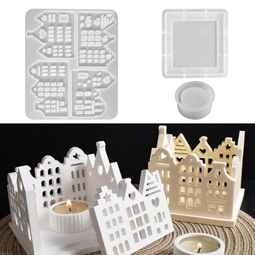 Nexoria Silikonformen Gießformen für Häuser und Ostern - Mini Häuser Silikon Gießform Set (V) von Nexoria