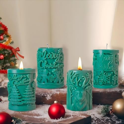 Nexoria Silikonformen Gießformen Weihnachten, Silikonform Weihnachten Kerzenformen zum Gießen Zylinder Silikonformen Kerzen Gießformen Silikon Weihnachten Weihnachtsbaum Gießform Weihnachten (ABCD) Nexoria Silikonformen Gießformen Weihnachten, Silikonform Weihnachten Kerzenformen zum Gießen Zylinder Silikonformen Kerzen Gießformen Silikon Weihnachten Weihnachtsbaum Gießform Weihnachten (ABCD) von Nexoria