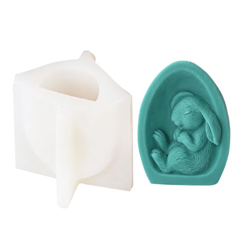 Ostereier Silikonform, 3D Ostern Kaninchen Silikonform Silikonformen Gießformen Ostern Silikonform Osterhase Gießform Silikonform Ei Kerzen Silikonform Hase Resin Beton Gießformen Für Ostern (C) von Nexoria