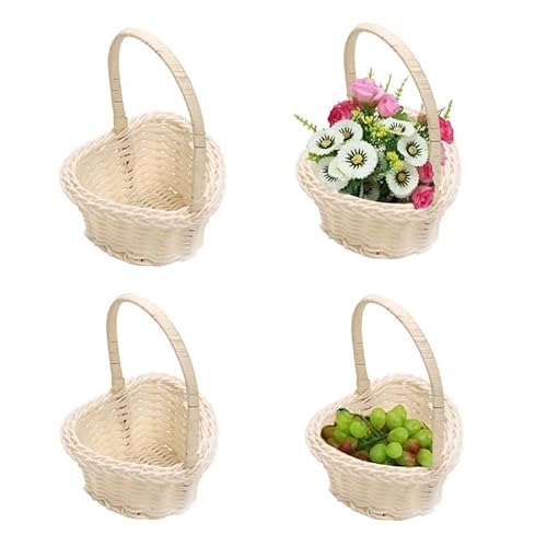 Rustikaler Blumenmädchen Korb, 4 Stück Hochzeit Blumenmädchen Körbe Körbchen mit henkel körbchen Weidenkorb mit Henkel Geflochtener Blumenkorb für Zuhause Hochzeit Party Dekoration, Herz Rustikaler Blumenmädchen Korb, 4 Stück Hochzeit Blumenmädchen Körbe Körbchen mit henkel körbchen Weidenkorb mit Henkel Geflochtener Blumenkorb für Zuhause Hochzeit Party Dekoration, Herz von Nexoria