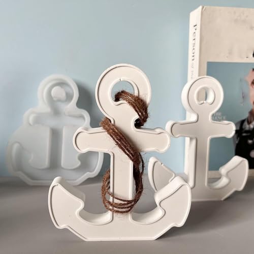 Silikonform Anker Anhänger, Silikonformen Gießformen Sommer Anker Gießformen Silikon Anhänger Maritime Gießform Sommer Anker Gips zum Gießen Silikonform Sommer für DIY Kerzen Gips (B) von Nexoria