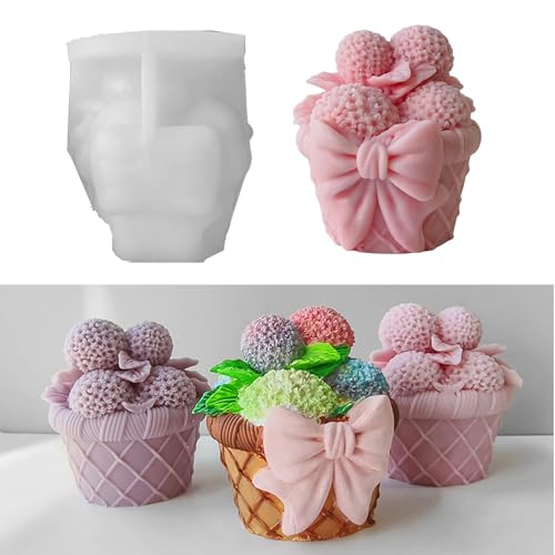 Silikonform Blumen, 3D Blumen Kerzen Silikonformen Daisy Kerzen Gießen Formen Silikonformen Gießformen Kerzen Blumen Rose Silikonform Frühling Kerzenform für DIY Handgefertigten (B) von Nexoria