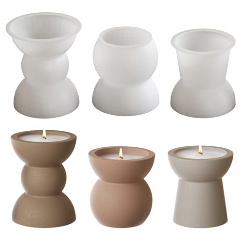 Silikonform Kerzenhalter, 3 Stück Silikonformen Gießformen Kerzenhalter Stern Gießform Kerzenhalter Rund Giessformen Silikon Herz Silikonform Weihnachten Silikon Gießform Ostern für Stabkerzen (E) Silikonform Kerzenhalter, 3 Stück Silikonformen Gießformen Kerzenhalter Stern Gießform Kerzenhalter Rund Giessformen Silikon Herz Silikonform Weihnachten Silikon Gießform Ostern für Stabkerzen (E) von Nexoria