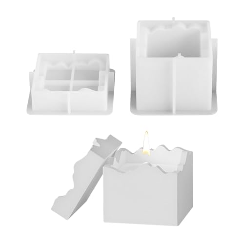 Silikonform Kerzenhalter, Gießformen für Einschieber, Dose Mit Deckel, Vase und Blumentöpfe - Silikon Giessformen Set (G) von Nexoria