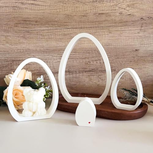Silikonform Ostern, Silikonform Osterei Silikonformen Gießformen Ostern Ostereier Gipsformen zum Gießen Gießformen Silikonformen Ostern für Handerk (B) von Nexoria
