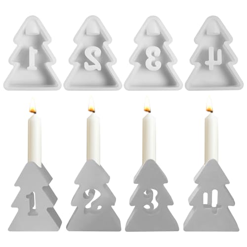 Silikonform Weihnachten Kerzenhalter, Silikonformen Gießformen Weihnachten Silikonform Zahlen 1-4 Silikon Gießform Kerzenhalter Weihnachtsbaum Gießform Kerzenhalter Zahlen Gießformen für Beton (E) Silikonform Weihnachten Kerzenhalter, Silikonformen Gießformen Weihnachten Silikonform Zahlen 1-4 Silikon Gießform Kerzenhalter Weihnachtsbaum Gießform Kerzenhalter Zahlen Gießformen für Beton (E) von Nexoria
