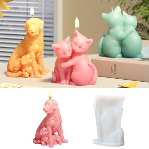Silikonformen Gießformen, 2 Stück Hund Kerzen Formen Silikon Silikonform Tier Gießformen Silikon Katze Kerzenformen zum Gießen Silikonform Frühling für Kerzen Gips Sojawachs, Katze Silikonformen Gießformen, 2 Stück Hund Kerzen Formen Silikon Silikonform Tier Gießformen Silikon Katze Kerzenformen zum Gießen Silikonform Frühling für Kerzen Gips Sojawachs, Katze von Nexoria