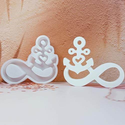 Silikonformen Gießformen Anker, 3D Silikonform Anker Gießformen Silikon Anker Gipsform zum Gießen Gießform Anker Giessform Silikon Gießform Frühling Weihnachten für Gips Kerzen (B) von Nexoria