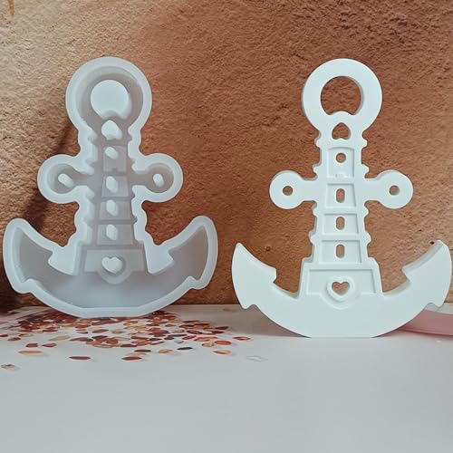 Silikonformen Gießformen Anker, 3D Silikonform Anker Gießformen Silikon Anker Gipsform zum Gießen Gießform Anker Giessform Silikon Gießform Frühling Weihnachten für Gips Kerzen (D) von Nexoria
