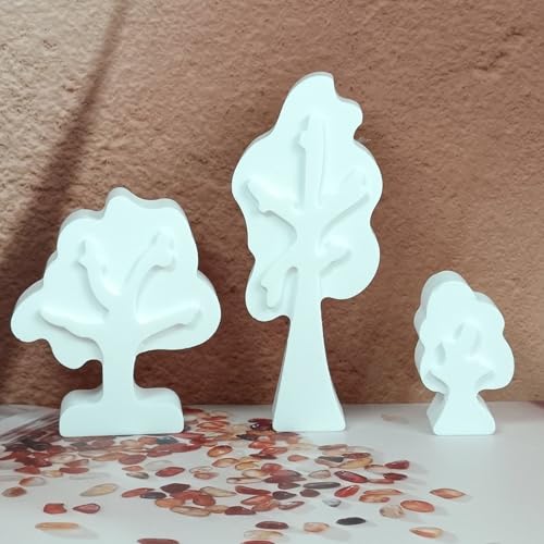 Silikonformen Gießformen Frühling, 3 Stück Baum Silikonform Frühling Gießform Baum Gipsformen zum Gießen Baum Gießformen Silikon Frühling Silikon Gießform Kerzenform für Kerzen Gips (A) von Nexoria