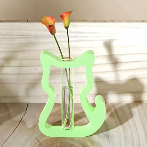 Silikonformen Gießformen Frühling, Silikonform Tier mit Reagenzglas Silikonform Katze Dinosaurier Siliko nform für Hydrokultur-Vase Silikon form Vase Gießformen Silikon Frühling (A) von Nexoria