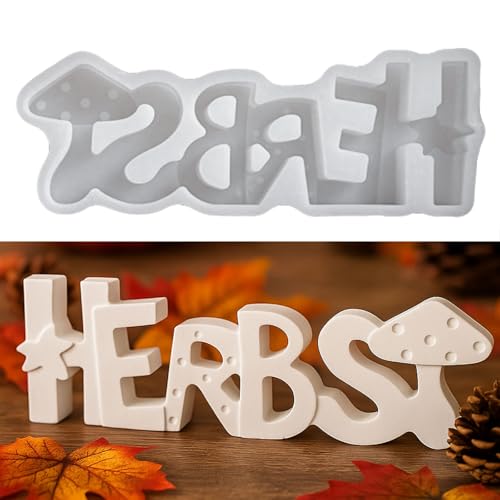 Silikonformen Gießformen Herbst, Silikonform Herbst Kürbis Igel Gipsform zum Gießen Gießformen Silikon HERBST Buchstaben Gießform Kürbis Igel Kerzenformen für DIY Gips Kerzen (C) von Nexoria