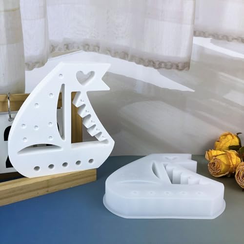 Silikonformen Gießformen Segelboot, Silikonform Geldgeschenk Segelboot Gipsform zum Gießen Gießformen Silikon Silikonform Weihnachten Silikon form Frühling Geldgeschenk (A) von Nexoria