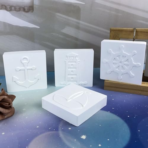 Silikonformen Gießformen Sommer, 3D Maritime Silikonform Würfel Gießformen Silikon Segelboot Anker Gips zum Gießen Silikonform Maritime Sommer Silikon Gießform Segelboot für Handwerk von Nexoria