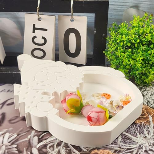 Silikonformen Gießformen Tablett, 3D Wichtel Silikonform Tablett Silikonform Untersetzer Quadrat Silikon form Teller Wichtel Gips zum Gießen Gießformen Silikon Weihnachten für DIY Handwerk (B) von Nexoria