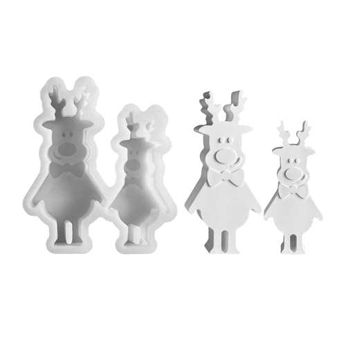 Silikonformen Gießformen Weihnachten, 2 Stück Weihnachtsbaum Silikonform Weihnachten Silikonform Tannenbaum Gips zum Gießen Giessformen Silikon Kerzenform Gießform Weihnachten für Handwerk (B) von Nexoria