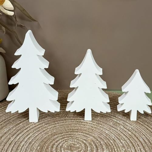 Silikonformen Gießformen Weihnachten, 3 Stück Silikonform Weihnachten Weihnachtsbaum Gießformen Silikon Weihnachten Silikonform Tannenbaum Gips zum Gießen Gießform Tannenbaum (A) von Nexoria